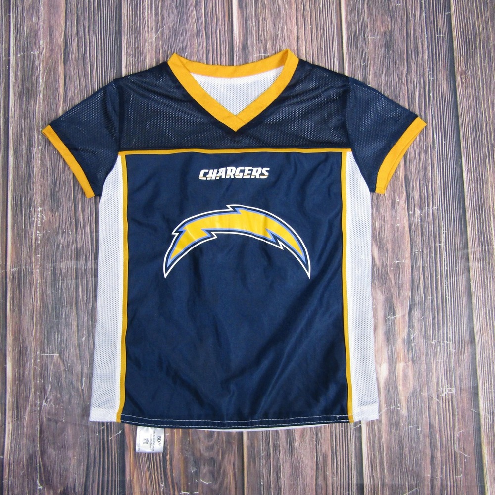 Los Angeles Chargers Shirt Youth Small NFL Football‎ Mesh Flag Jersey Top